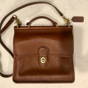 Vintage Coach Leather Saddle Bag